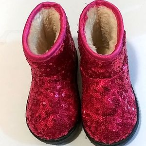 Girls Winter Sequined Boots Size 5.5